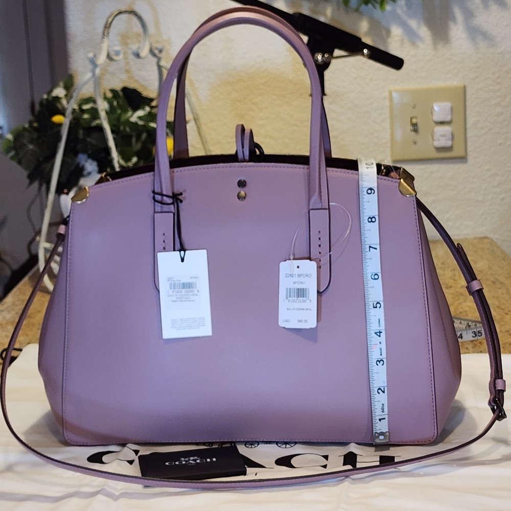 New Coach 1941 Cooper 22821 In Rose Gold Three Compartment Satchel NWT